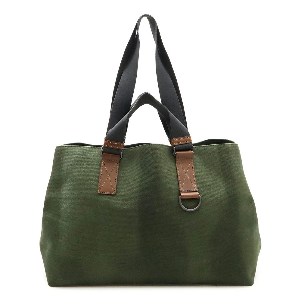 BOTTEGA VENETA Gradient Tote Bag Shoulder Canvas Khaki Green Brown